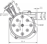 24V bezszczotkowy wentylator odśrodkowy Dc OWB9250C do wentylacji przemysłowej